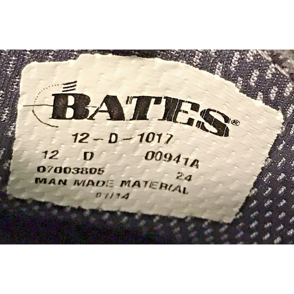 Bates Black High Gloss Vibrum Sole Derby Shoes Mens 12D Police Security Military